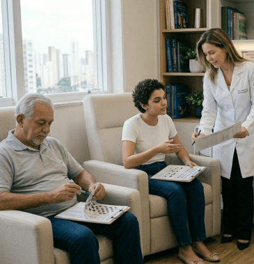 Estimulação cognitiva e da comunicação para grupos de idosos